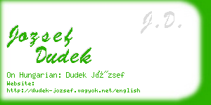 jozsef dudek business card